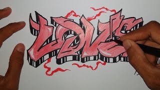 Cara membuat grafiti love