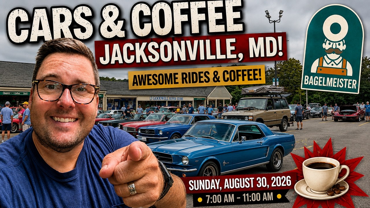 Cars & Coffee in Maryland! Awesome Classic Cars at Bagelmeister