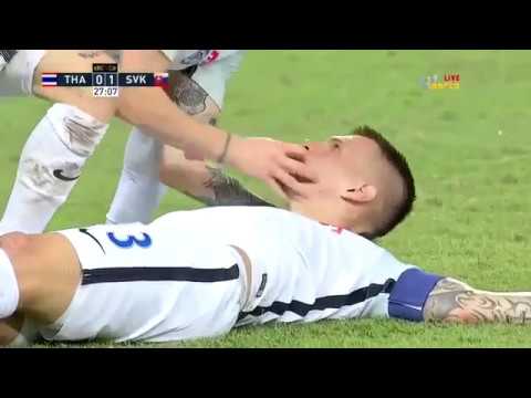 Martin Skrtel almost swallowed his tongue in the king's cup of thailand