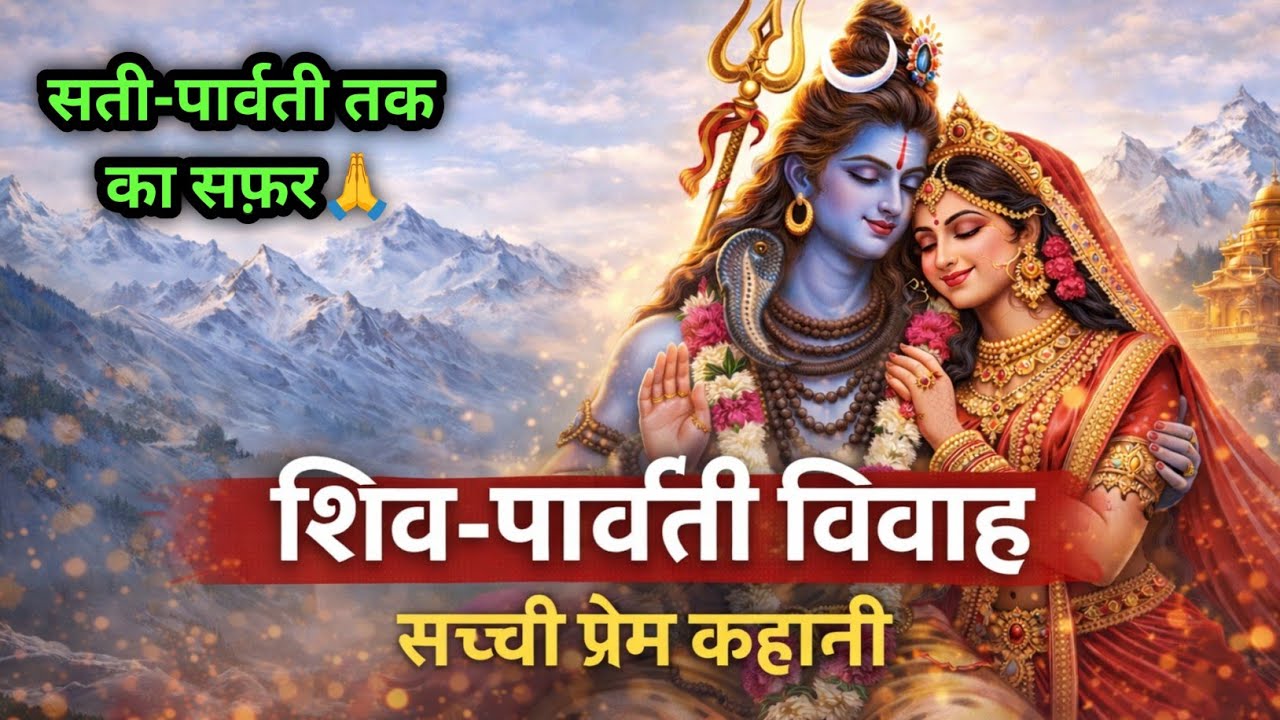 शिव-पार्वती विवाह | सच्ची प्रेम कहानी | सती से पार्वती विवाह तक पूरी कथा 🔱 Har Har Mahadev  #mahadev