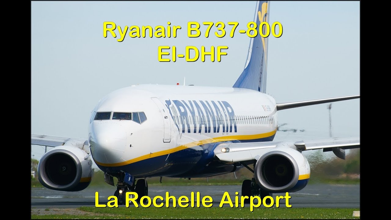 Ryanair B738 EIDHF Circling approach Landing RWY09 at La Rochelle