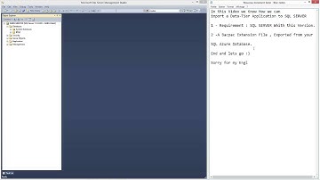 How to import a Data-tier Application DAC to SQLServer - Windows azure