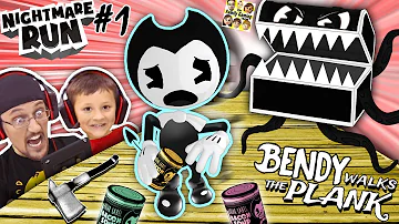 BENDY & THE INK MACHINE NIGHTMARE RUN!  Monster Treasure Chest: Episode 1 (FGTEEV Walks the Plank)