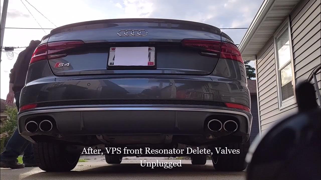 2018 Audi S4 Exhaust Before and After - YouTube