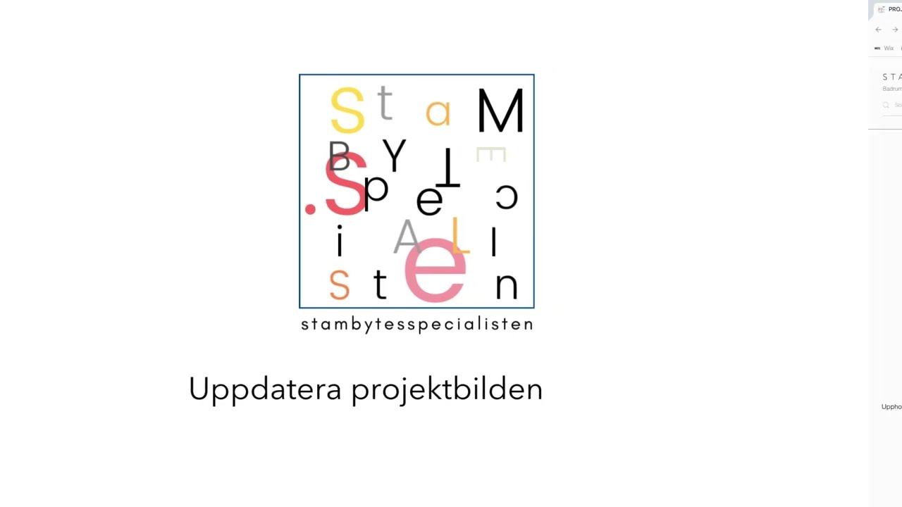 Uppdatera din stambyte-projektbild