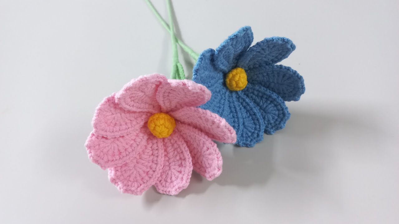 Hướng dẫn móc len! Móc hoa Gesang bằng len ! Crochet Gesang flower!