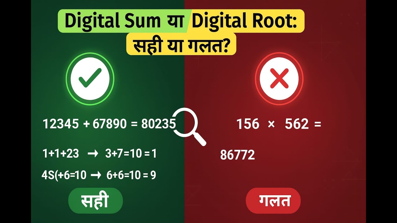 क्या Digital Sum सही उत्तर देता है? | Digital Sum और Digital Root का Magic Trick | Hindi Explanation