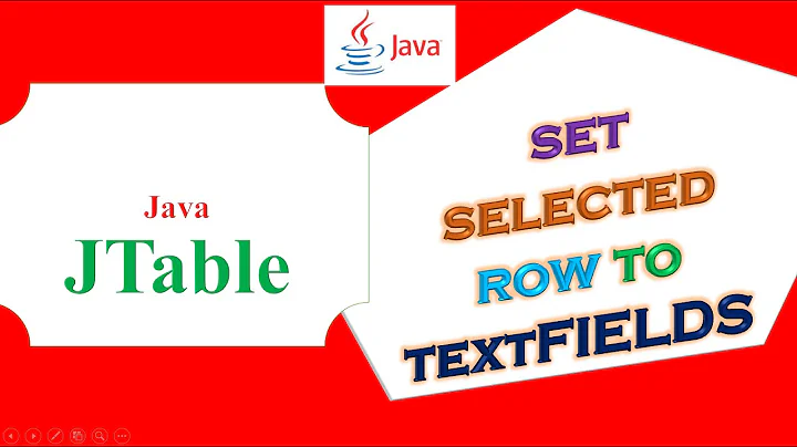 Java JTable Ep.14 - Set Selected Row Items to JTextFields