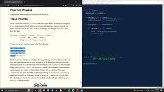 Table Printer - Ch. 6 Practice Project
