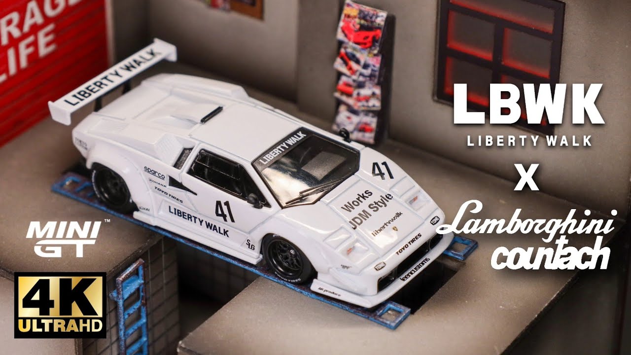 ミニカー Mini GT Lamborghini countach lbwk Mini GT 1:64 - LBWK x Lamborghini Countach l Cinema Shot 4K
