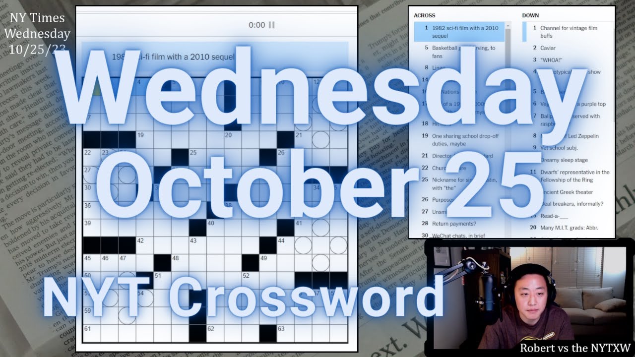 Kinda tough! [015/426] Wednesday 10/25/23 New York Times Crossword