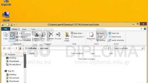 Paste all files kept in the clipboard to the TEST4UFolder\myFolder folder of your desktop.