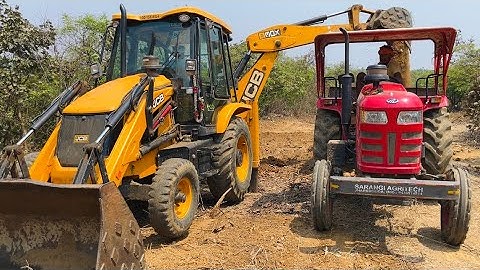 Jcb 3dx Eco Excellence Backhoe Machine Loading Mud In Mahindra and Swaraj Tractors | Jcb Video