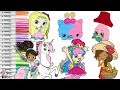 Coloring Book Compilation for Kids Shopkins Strawberry Shortcake Num Noms Nella the Princess Knight