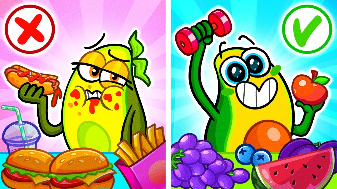 HEALTHY Cooking CHALLENGE! 🥦🍕 Good Habits vs BAD! Cooking by Avocado Couple 🥗🍩