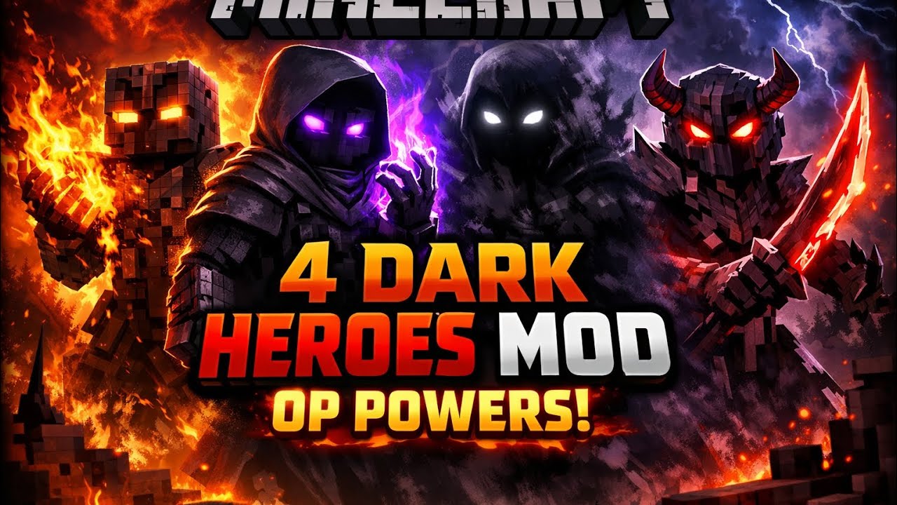 Dark Heroes Mod in Minecraft 🔥 | Super Dark Powers | Hindi