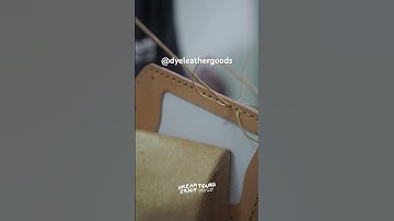 Handstitching with artificial sinew .