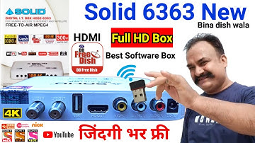DD Free Dish Solid Hds2 6363 New Set Top Box | Solid 6363 New Full HD Mpeg4 box | Bina Dish Wala