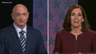 Sen. Martha McSally and Mark Kelly debate before early voting in Arizona begins