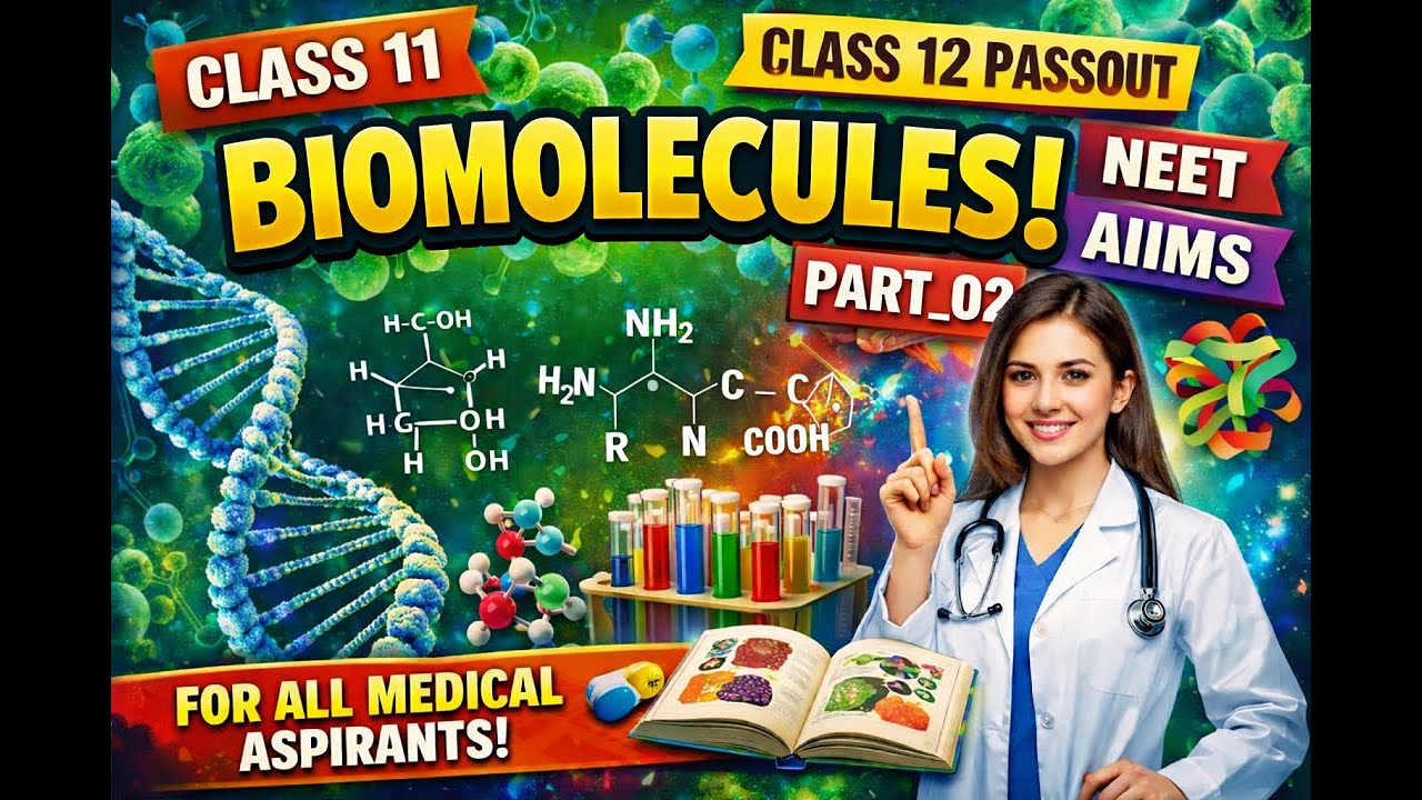 🔥 Biomolecules Part-02 | Class 11 Biology |12th PASSOUT |NEET & AIIMS 2026 |NCERT| AAFRIN MA'AM  ,