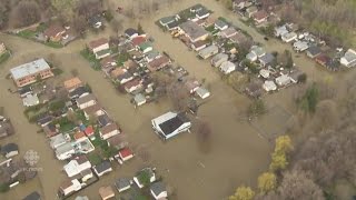 Aerial View Shows Full Extent Of Gatineau Flooding