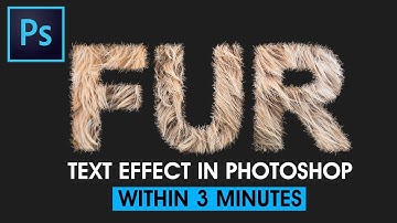 Create a Fur Text Effect in Photoshop within 3 minutes | Photoshop Tutorial