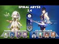 Spiral Abyss 3.4 | C0 Nahida Hyperbloom & C0 Yelan Vaporize | Floor 12 (9 stars) | Genshin Impact