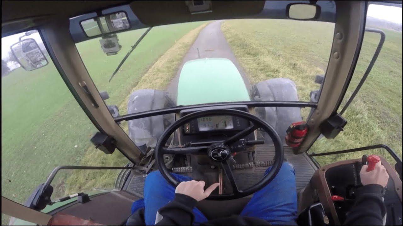 POV/GoPro/driver view - John Deere 7800 POWER SHIFT + FLIEGL  / rozmetání senáže 2017 - ZD Skalka