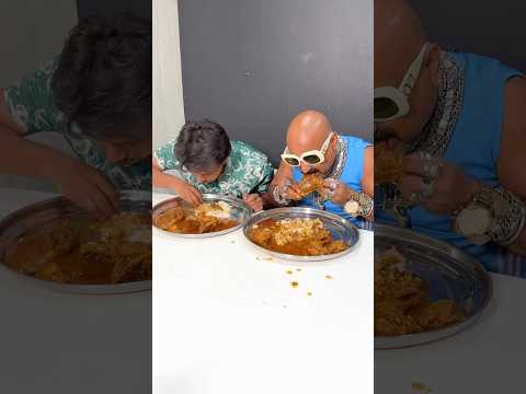 Ganesh ke sath challenge….😍❤️🍗 #chickenlegpiece #ulhaskamathe #foodchallenge #indianfood #shorts