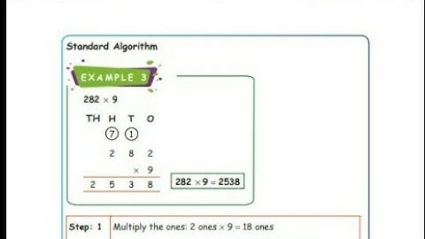 4th Std Maths - Term 2 - Unit 2 - Standard algorithm