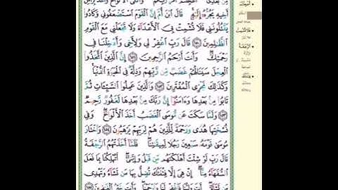 صفحة ١٦٩ من سورة الأعراف ( ولما رجع موسى إلى قومه غضبان أسفا..) مكررة ١٠ مرات