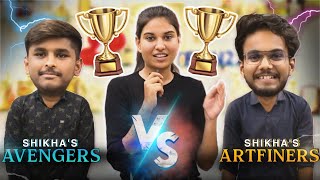 TEAM SHIKHA'  Avengers😎 vs Artfiners 😊| Who will win this | Artist shikha sharma
