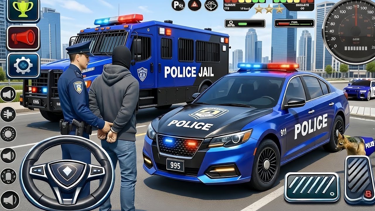 POLICE CAR CHASE SIMULATOR 3D 2025 🚨 Real Cop vs Thief High Speed ...