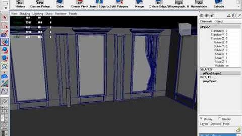 Modeling Interior using Maya Part 2.6 /3 - Curtains