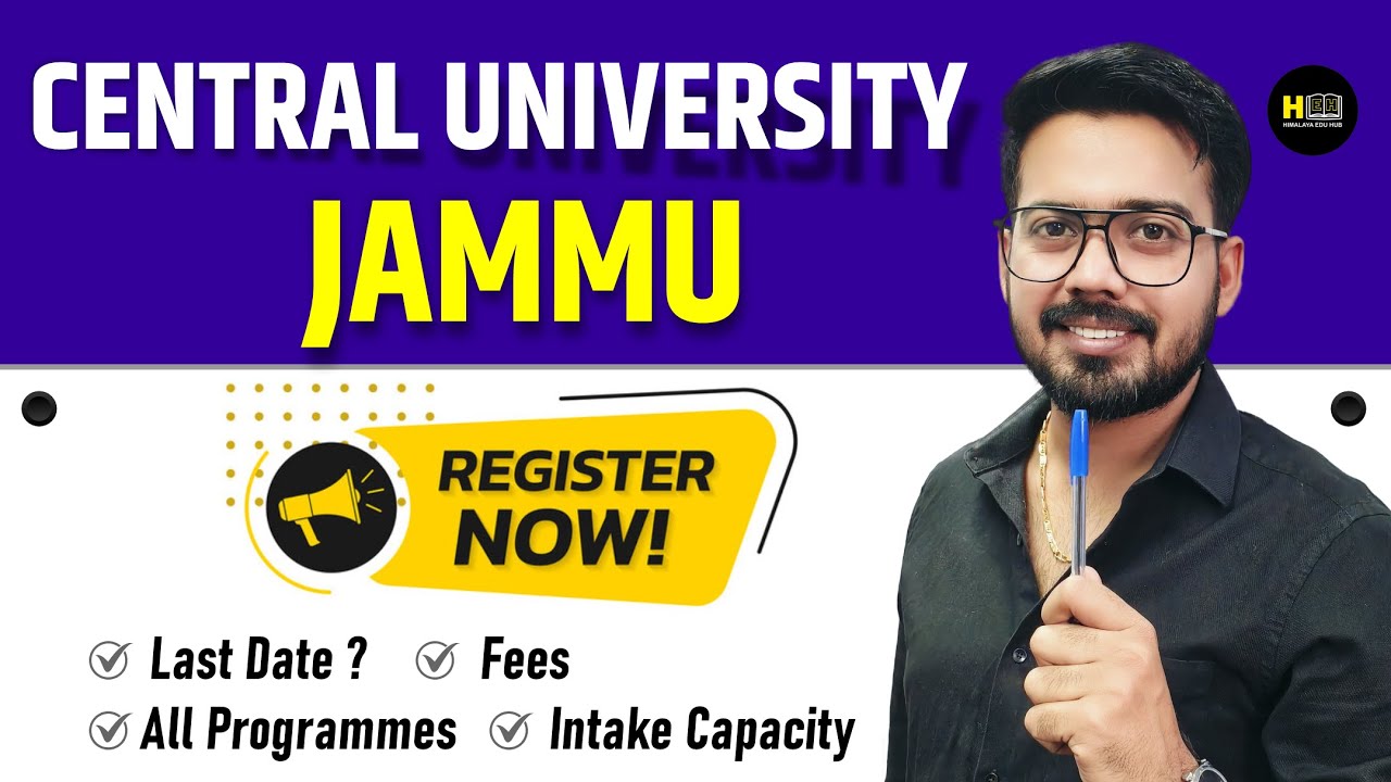 Central University of Jammu Admission 2025 | Register Now | Courses ...