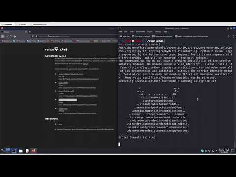 6.3 Installing Drozer in kali linux and drozer agent in android device
