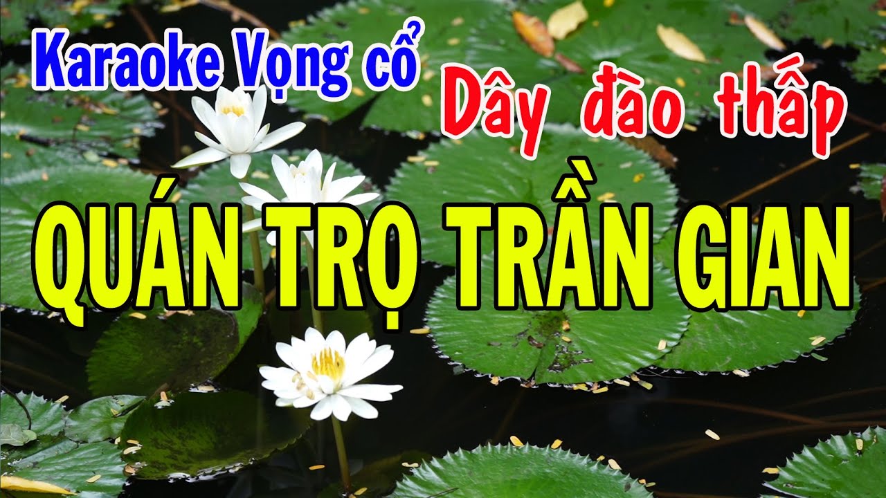 Karaoke vọng cổ QUÁN TRỌ TRẦN GIAN-  DÂY ĐÀO THẤP