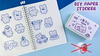 [#2] Cách Làm  Sticker GẤU BÉO  K Cần Vẽ Theo Yêu Cầu Của Fan / DIY Cute Bear Stickers