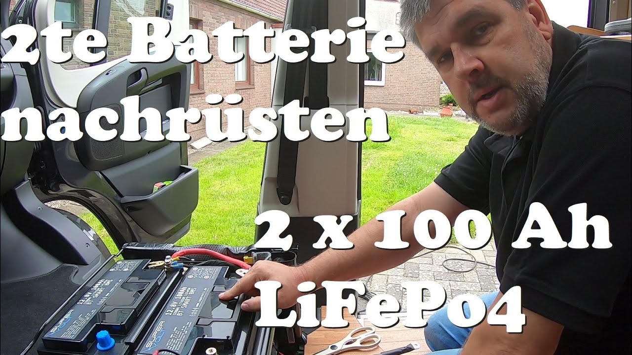 Fiat Ducato Batterie Halter 2.Batterie Zweitbatterie Nachrüstsatz Lithium  100Ah