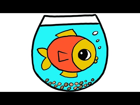 How to draw a fish in a bowl