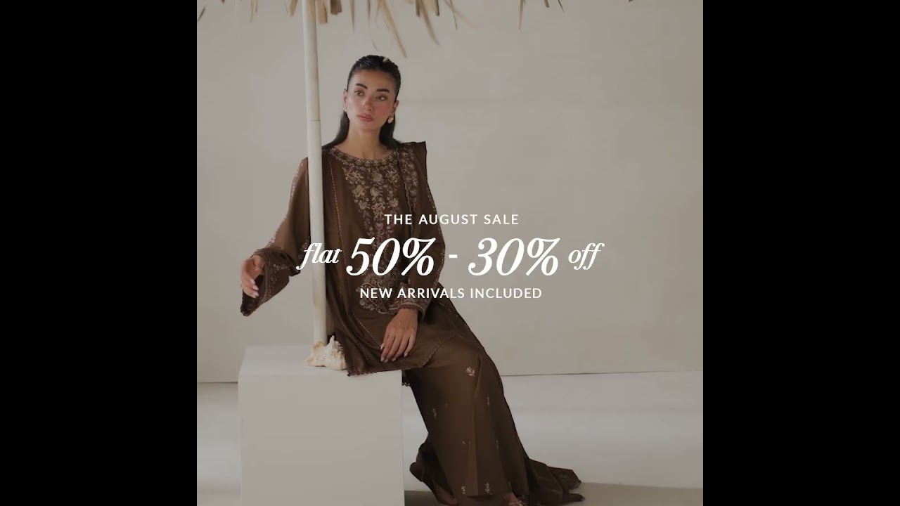 Flat 50% & 30% Off | The August Sale on Entire Stock including New Arrivals