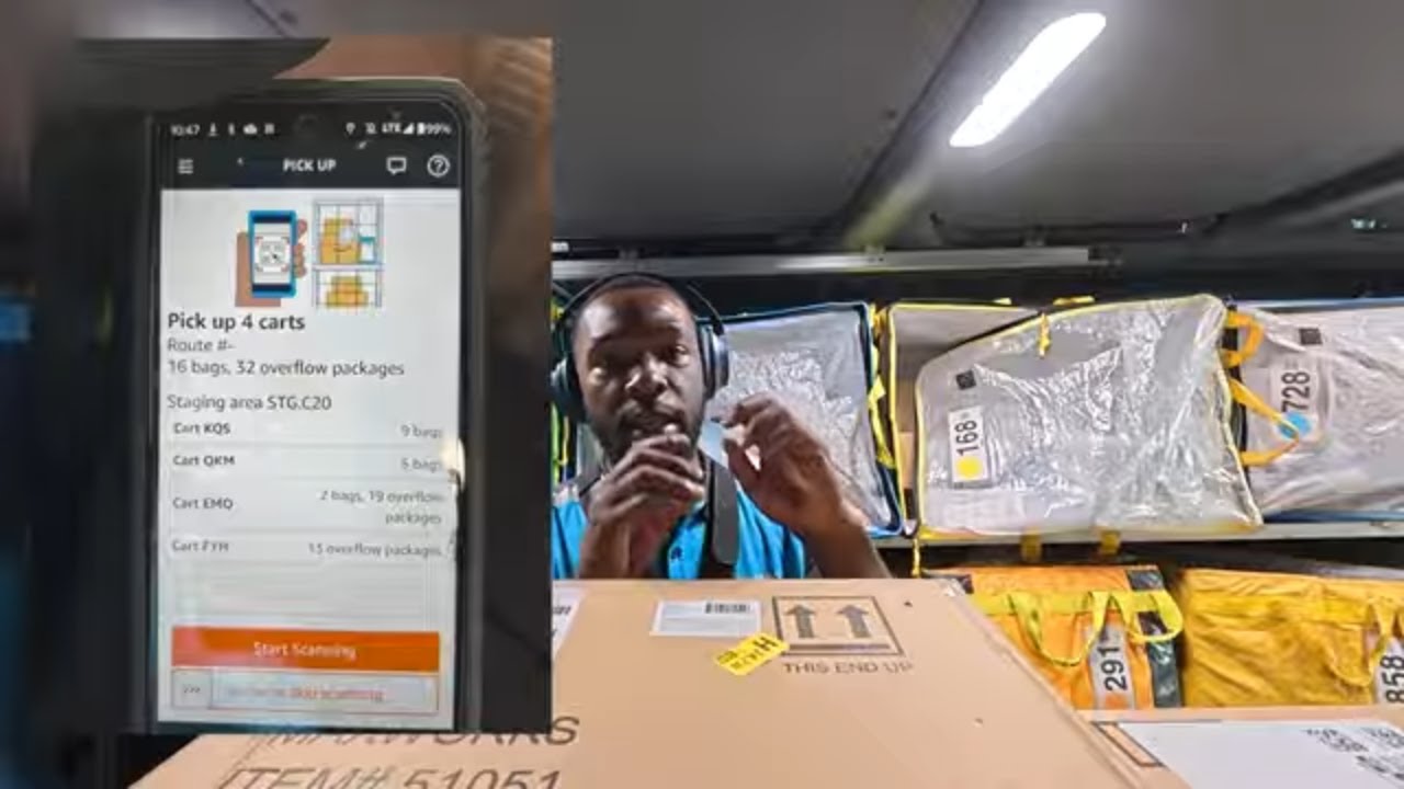 A day in the life of Amazon delivery driver AND apartment lockers 🤗 203 stops 16 bags and 32 OV