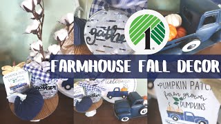 DIY DOLLAR TREE FALL FARMHOUSE DECOR | BLUE TRUCK DIYS | SIMPLE AND EASY FALL DECOR