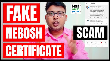 NEBOSH Certificate Scam | Fake NEBOSH Certificate | How To Verify NEBOSH Certificate Real OR Fake?