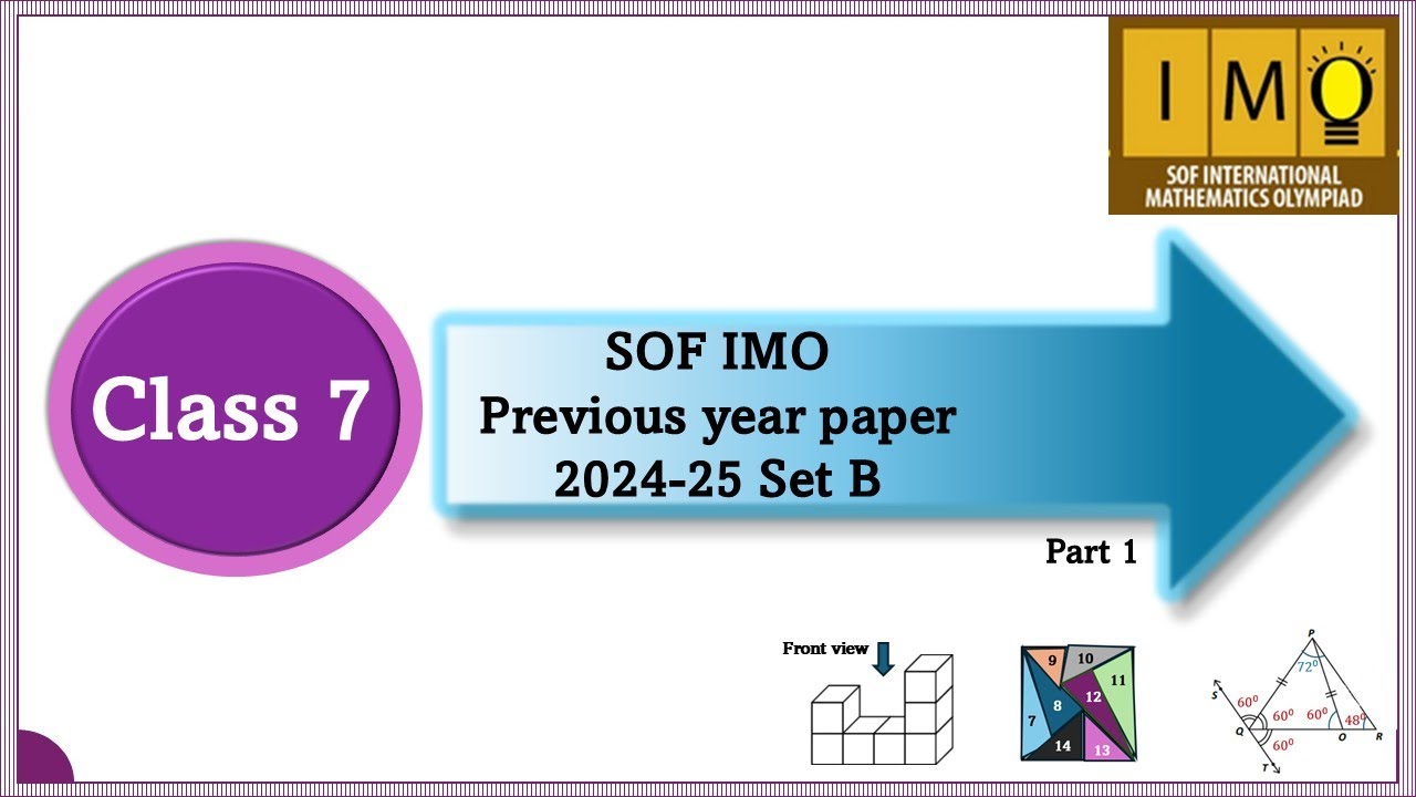 Class 7 IMO | Previous Year Paper 2024–25 Set B - Part 1 - YouTube