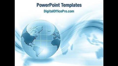 Globe in Blue Colors PowerPoint Template Backgrounds - DigitalOfficePro #09236