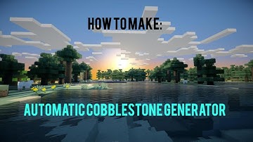 Minecraft Tutorial: How To Make an Automatic Cobblestone Generator.