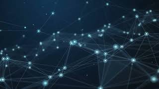 Modern Blue Corporate Technology Network Background with Glowing Data Connections