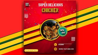 Chicken Flyer Design | Food Poster Design in Pixellab | How To Make Restaurant Poster Design screenshot 2