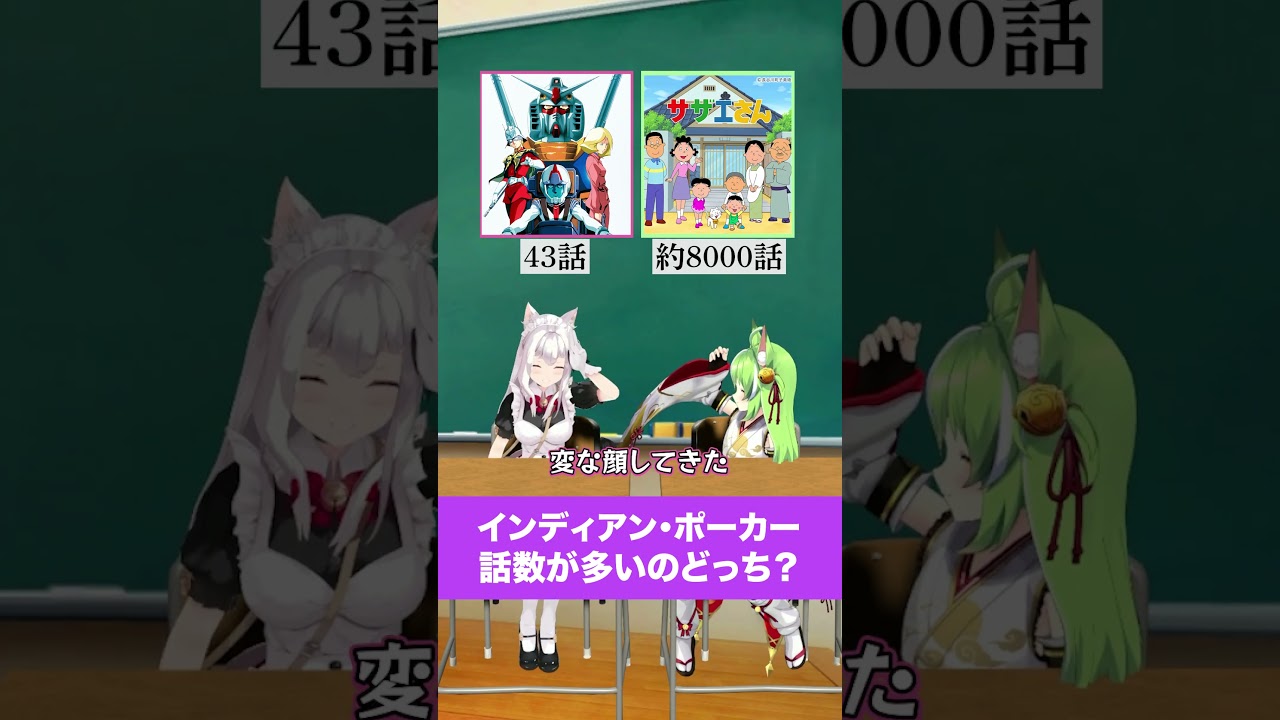 【傑作アニメ】話数が多いのはどっち？ #Shorts #VTuber
